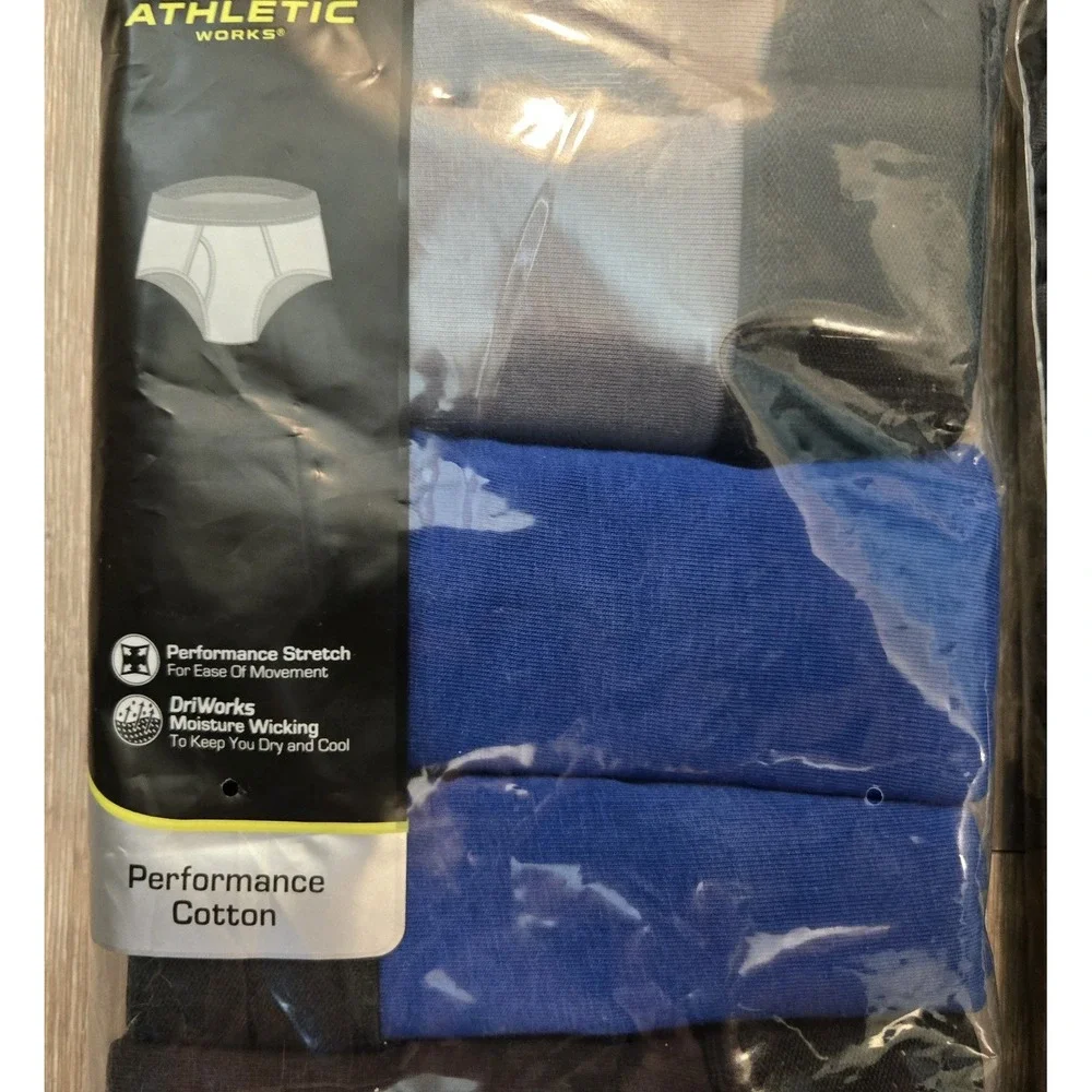 Athletic Works Performance Cotton‎ Briefs Mens Size Small (28-30) 12 pairs NWT